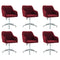 Swen Studio -  Swivel Dining Chairs 6 pcs Wine Red Fabric (UK/IE/FI/NO only) (6x331506)